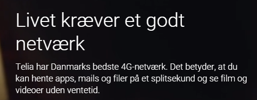 Denmark's best 4G network